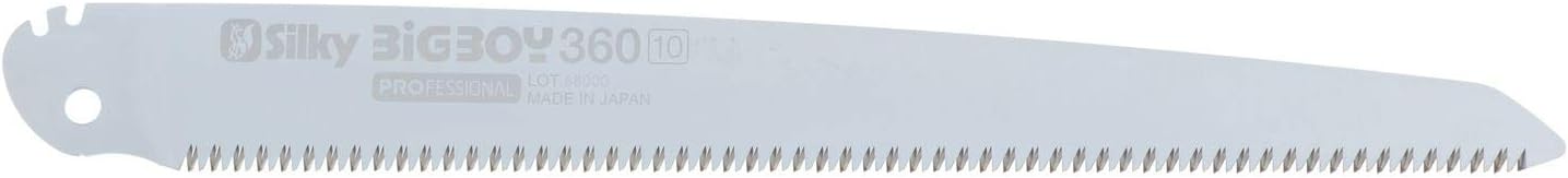 Silky Ersatzblatt für BigBoy 360mm Klappsäge schwarz | 10 ZpZ medium, Mirai-Me Verzahnung, Premium Stahl, Ersatzklinge für trockenes Holz, saubere Zugschnitte, robust, für Garten und Wald