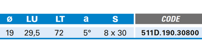 Bündigfräser mit Negativen Achswinkel, Kugellager und Wendemesser - Negativ Schneide 2 Hartmetall Ø 19, Rechts, 30 - 73 - 8