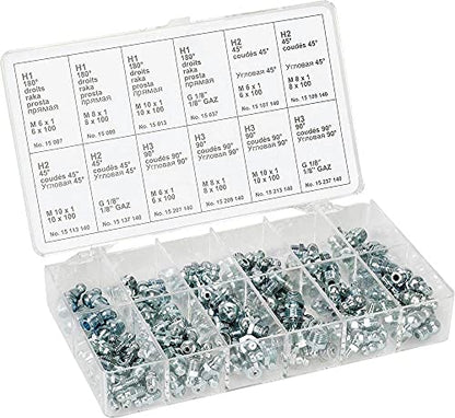 Pressol Schmiernippel-Sortimentskasten, 140 Stück