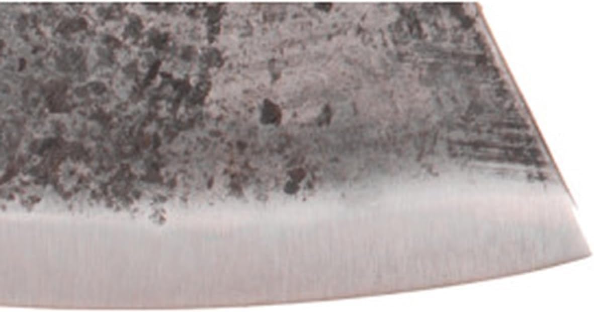 STUBAI Campingbeil „Habicht“ 1.100 g – Handgeschmiedet aus Kohlenstoffstahl, 340 mm, geölter Hickorystiel, Lederscheide – Outdoor, Bushcraft, Survival