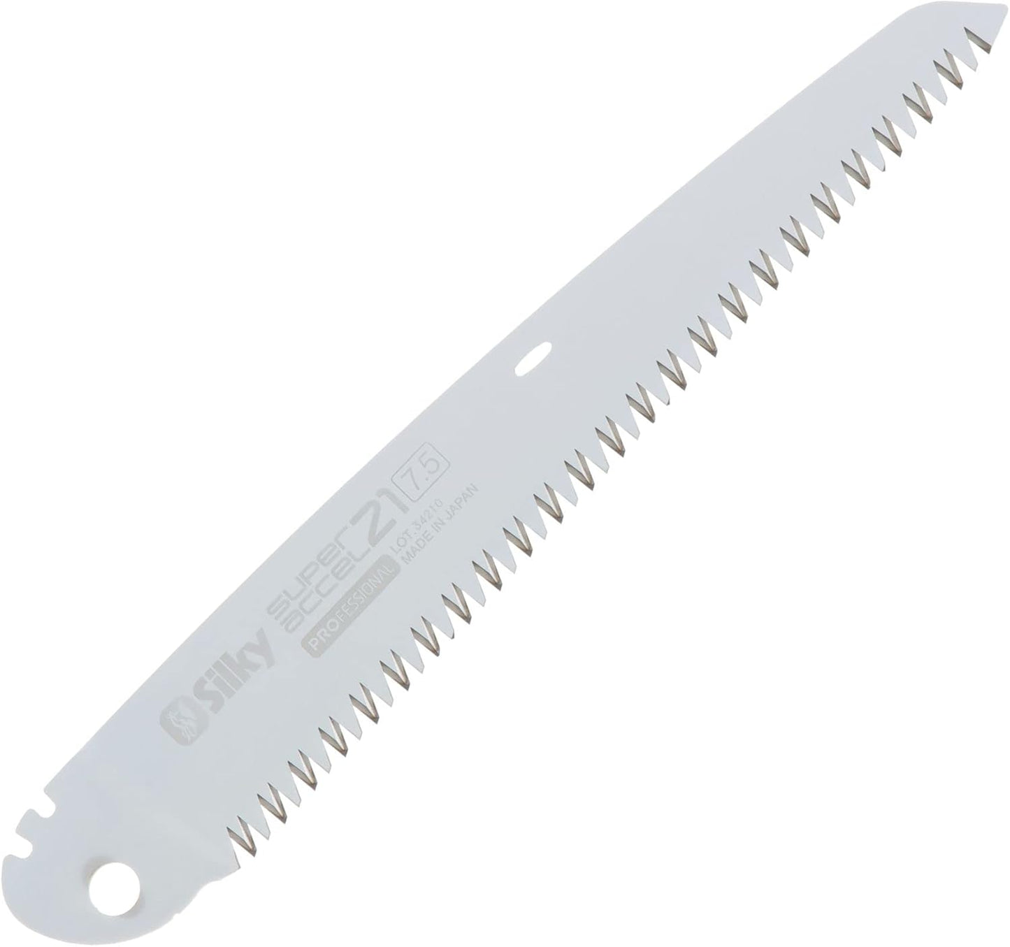 Silky Ersatzblatt passend für die Silky Klappsäge Super Accel, 210 mm Länge, 7,5 Zähne pro Zoll (ZpZ), grobe Verzahnung für schnelle und präzise Schnitte, ideal für den professionellen und privaten Einsatz.