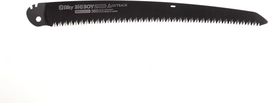 Silky BigBoy 2000 Outback Ersatzblatt 360 mm gebogen, grobe Verzahnung 6,5 ZpZ, Mirai-Me Zahnung für schnelles Sägen von frischem Holz, Original Ersatzklinge für Klappsäge BigBoy
