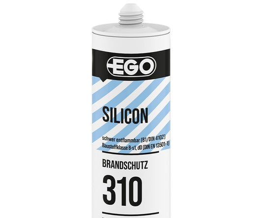 EGOSILICON 310 B1 Brandschutz-Silikon Anthrazit – 20×600 ml Schlauchfolie – schwer entflammbarer 1K-Silikon-Dichtstoff nach DIN 4102 B1 & EN 13501-1 für feuerhemmende Verglasungen und Anschlussfugen