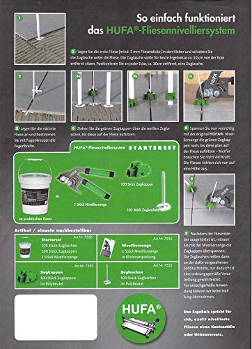 HUFA Zugkappen für Nivelliersystem 100Stck