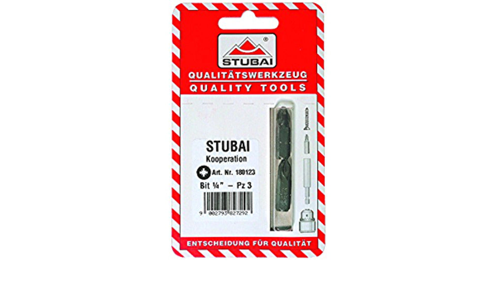 STUBAI Bit, PZ2, Standard, SB-VP 2-tlg 1/4' 25 mm