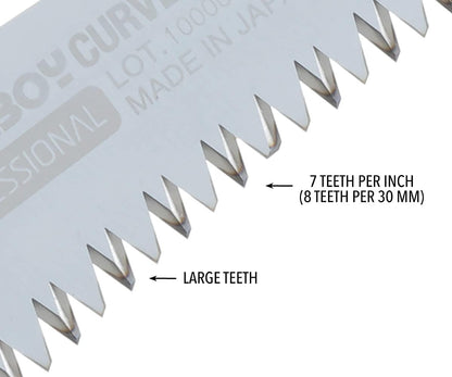 SILKY PocketBoy Curve 170 mm Professional Klappsäge | gebogenes Blatt, grob | Pull-Cut 15–20% schneller als gerade | impulsgehärtete Zähne | Gürtelholster Hartplastik