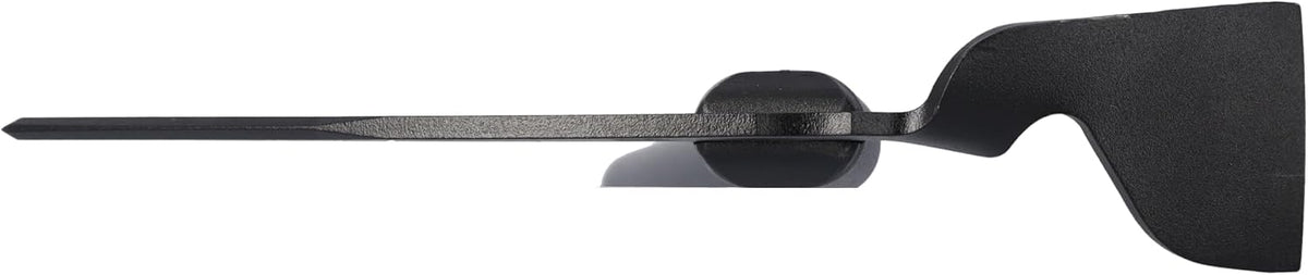 STUBAI Eispickel LEVEL 59 cm | ergonomisch gebogener Leicht-Eispickel 475 g | Aluminiumstiel & Stahlkopf sandgestrahlt, lasergraviert | mattschwarz | für Bergsteigen, Hochtour Eis & Stufenschlagen Pro