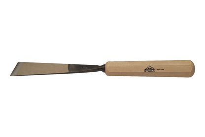 STUBAI Schnitzersatz S520 | 5-teiliges Schnitzwerkzeug-Set in Rolltasche | Enthält Balleisen 20 mm, Flacheisen 16 mm, Hohleisen 10 mm & 6 mm, Gaißfuß 6 mm | Für Anfänger & Fortgeschrittene