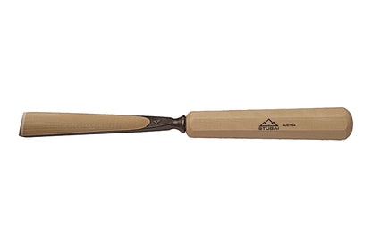 STUBAI Schnitzersatz S520 | 5-teiliges Schnitzwerkzeug-Set in Rolltasche | Enthält Balleisen 20 mm, Flacheisen 16 mm, Hohleisen 10 mm & 6 mm, Gaißfuß 6 mm | Für Anfänger & Fortgeschrittene