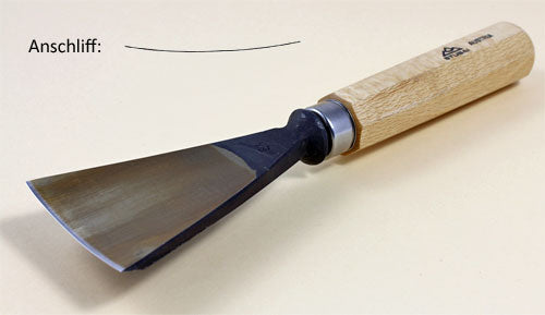 STUBAI Stemmeisen Stechbeitel Serie 52 - Form 64 | Schweizer Messer Form C 50 mm, mit Holzgriff, zum Vorstechen, Kerb- und Reliefschnitz, für glatte Flächen, zur präzisen Bearbeitung von Holz