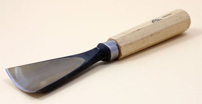 STUBAI Stemmeisen Stechbeitel Serie 52 - Form 65 | Schweizer Messer Form D 50 mm, mit Holzgriff, zum Vorstechen, Kerb- und Reliefschnitz, für glatte Flächen, zur präzisen Bearbeitung von Holz