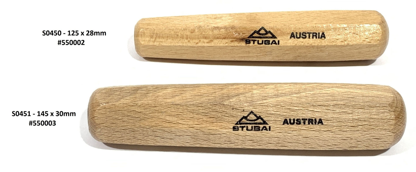 STUBAI Bildhauer-Stechbeitelheft mittel 145 mm