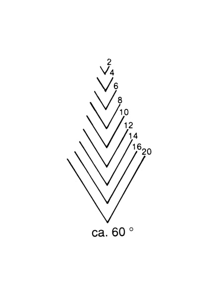 Gerader Geißfuß Stubai 4mm Stich 41und 60°, lange Form poliert 554102, V-förmigen Schneide, sowohl für den Linol- als auch für den Holzschnitt verwendet