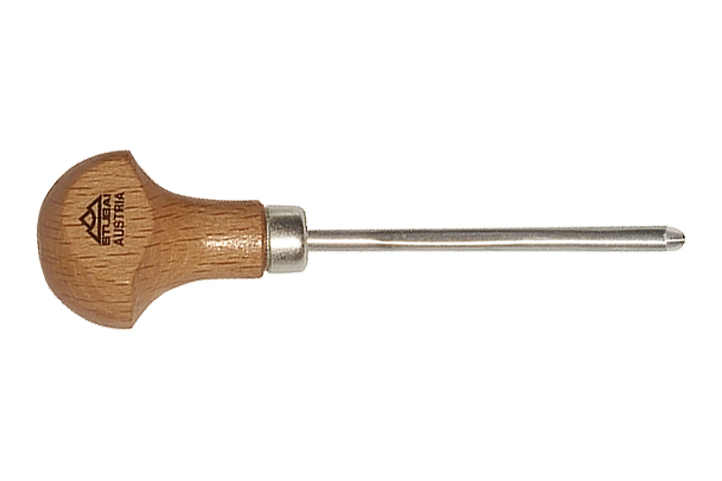 STUBAI Gerades Mikro-Hohleisen 4 mm – Einseitig geschliffen – Spezialgriff für präzise Führung – Ideal für Linolschnitte, Holzschnitte & feine Schnitzarbeiten – Profiqualität Made in Austria