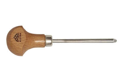 STUBAI Gerades Mikro-Hohleisen 4 mm – Einseitig geschliffen – Spezialgriff für präzise Führung – Ideal für Linolschnitte, Holzschnitte & feine Schnitzarbeiten – Profiqualität Made in Austria