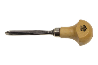 STUBAI S580 Mikro Schnitzeisen-Satz 4-tlg. | Set für feine Holzschnitzerei, Reliefs & kleine Figuren | 4 Mini-Schnitzeisen aus Werkzeugstahl mit Holzheften | Präzisionswerkzeuge in Rolltasche