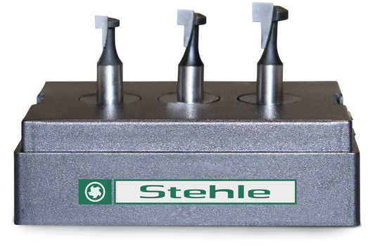 Stehle 3-tlg. HW T-Nutfräser-Set in Holzkassette M5, M6 & M8 - Schaft Ø 8mm