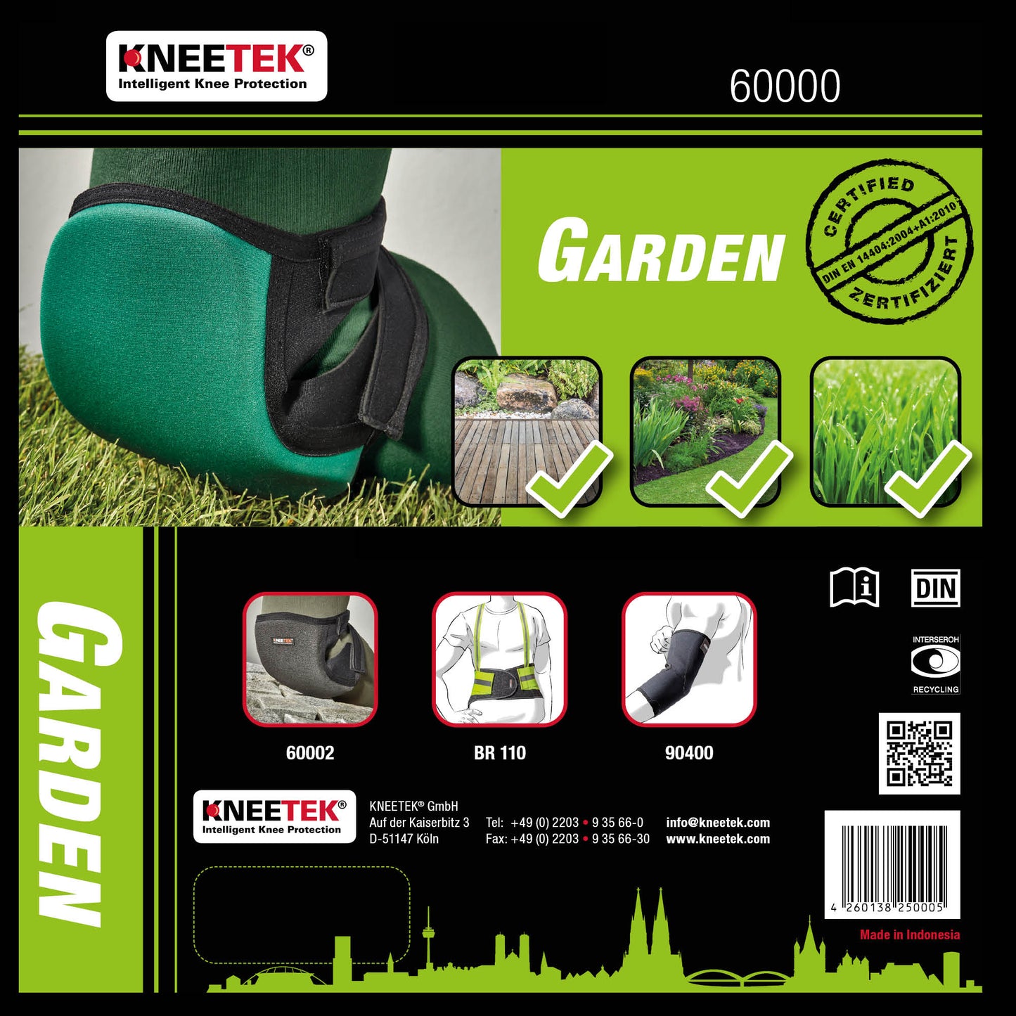KNEETEK Knieschoner Garden | Knieschützer für optimale Entlastung beim Arbeiten auf Knien | Kniepolster geeignet für Gartenarbeiten, Hobby und Haushalt