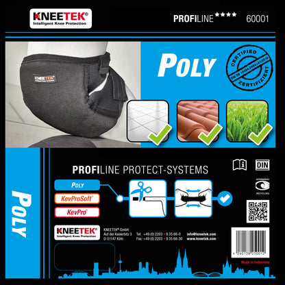 KNEETEK Knieschoner PROFILINE Poly | stark rutschhemmend | Knieschützer für optimale Entlastung beim Arbeiten auf Knien | Kniepolster geeignet für Dachdecker, Fliesenleger, Gärtner, Gerüstbauer