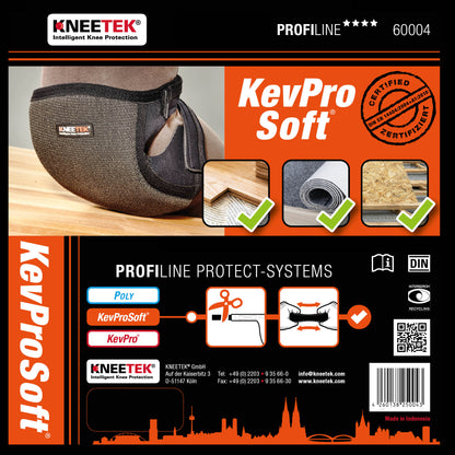 KNEETEK Knieschoner PROFILINE KevProSoft® | rutschfähige Knieschützer für optimale Entlastung beim Arbeiten auf Knien | Kniepolster geeignet für Parkettleger, Teppich- und Fußbodenleger