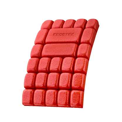 Kneetek Kniepolster MultiPad | 250 x 150 x 20mm | 2 Stück, 40g, rot | optimaler Schutz in Kombination mit Arbeitshose | Knieschutzpolster geeignet für Klempner, Elektriker, Fliesenleger, Handwerker