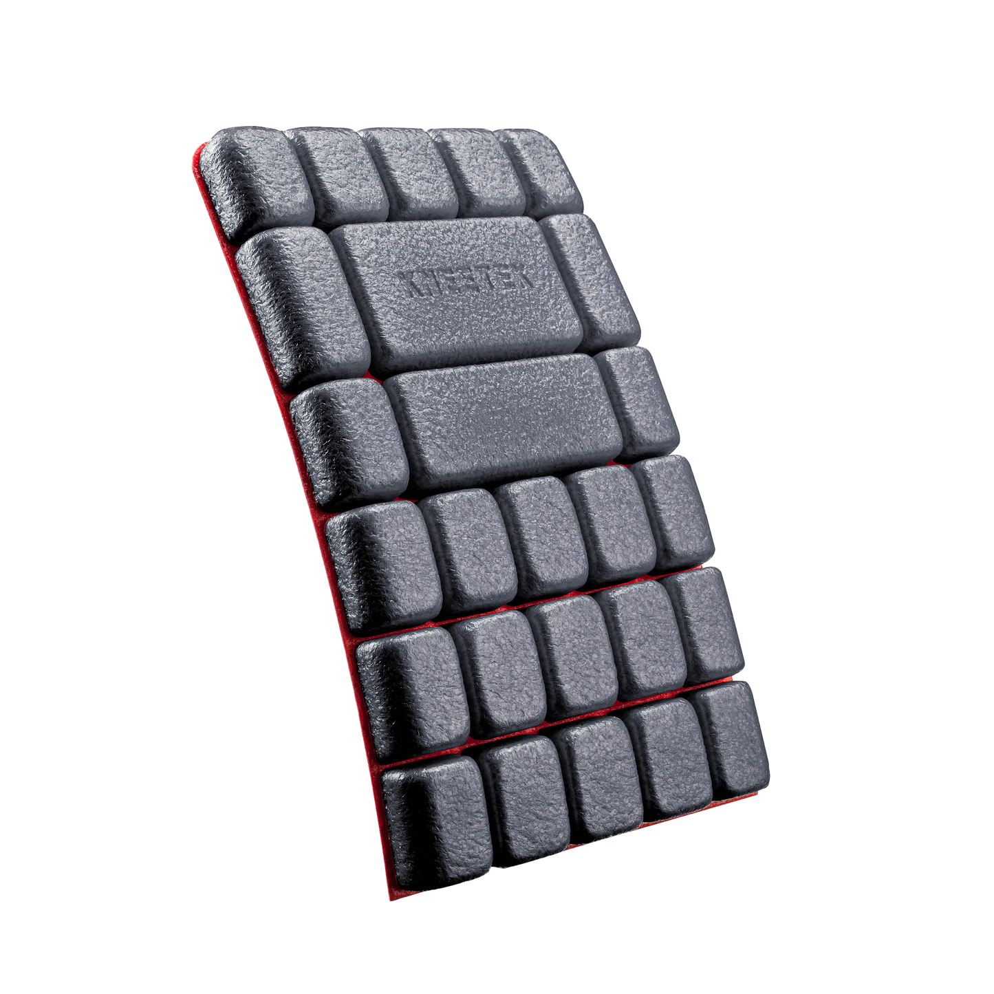 KNEETEK Kniepolster MultiPad | 250 x 150 x 20mm | 2 Stück, 40g, schwarz/rot | optimaler Schutz in Kombination mit Arbeitshose | Knieschutzpolster geeignet für Elektriker, Fliesenleger, Handwerker