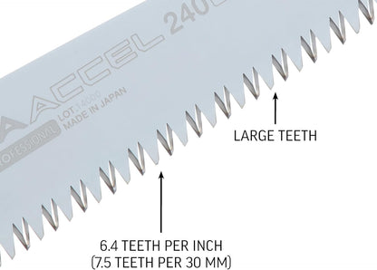 Silky Ultra Accel Straight 240mm Klappsäge 7,5 ZpZ grob Japansäge Gartensäge Astsäge Faltsäge mit Aluminiumgriff für Gartenpflege Abästen Premium Qualität