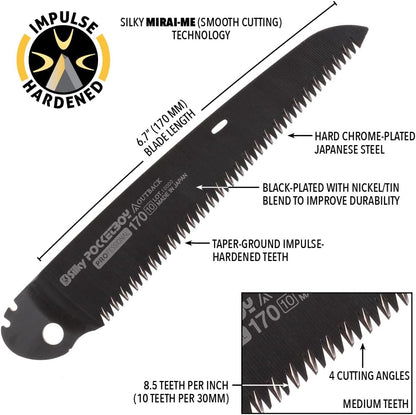 Silky Ersatzblatt für Pocketboy 170mm Outback 10 ZpZ/mittel
