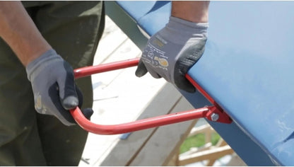 STUBAI Traufenkanter 250 mm | Profi-Einfalzwerkzeug zum schnellen & sauberen Einfalzen von Blech an Traufe, Gauben & Abtreppungen | Kantungen >90° & Doppelstehfalz abkanten ohne Hammer, keine Schlagspuren