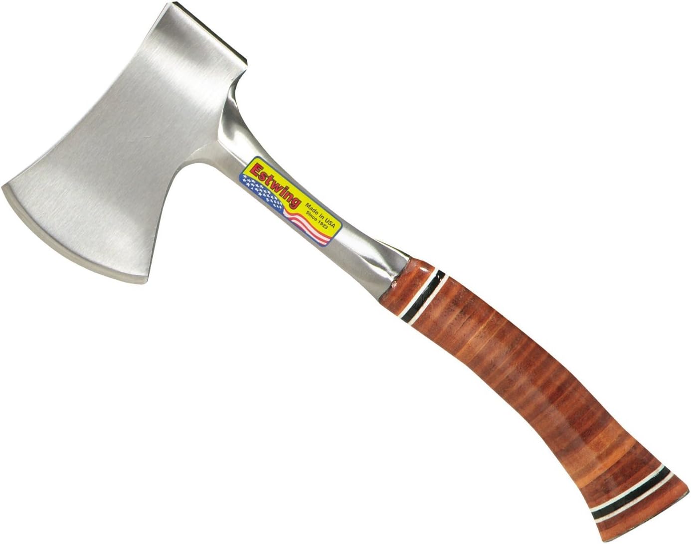 ESTWING Axt mit Ledergriff, 83mm 820g, mit Nylon Schutzhülle | Sportsman's Axes | Camping und Freizeit, Ideal  zum Spalten von kleinen Holzscheiten (Anmachholz )