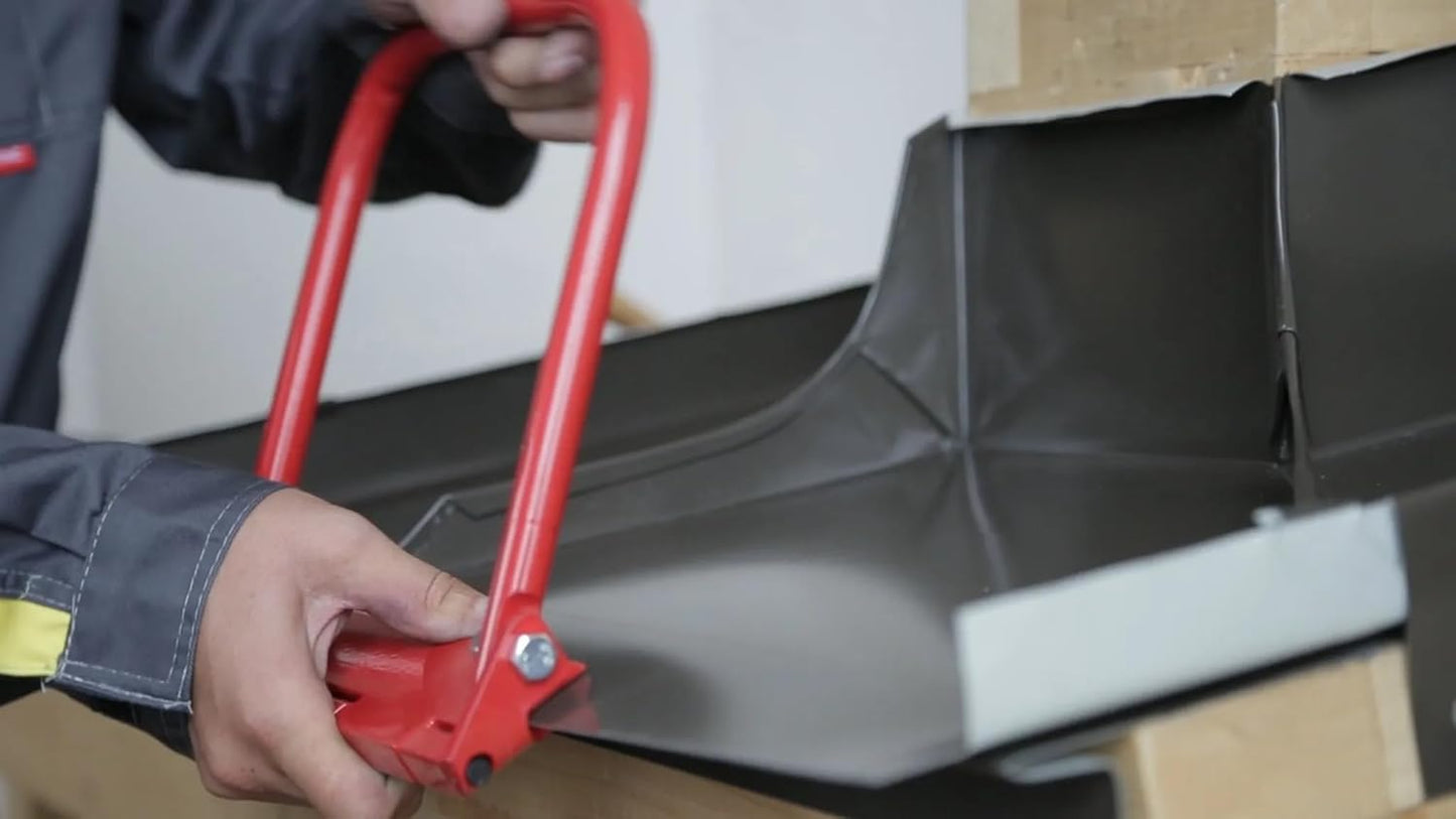 STUBAI Traufenkanter 250 mm | Profi-Einfalzwerkzeug zum schnellen & sauberen Einfalzen von Blech an Traufe, Gauben & Abtreppungen | Kantungen >90° & Doppelstehfalz abkanten ohne Hammer, keine Schlagspuren