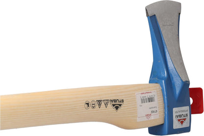 STUBAI Superspalter Spaltaxt | 1800 g Kopfgewicht | Keilsteg-Technologie für maximale Sprengwirkung | Carbonstahl 52–55 HRC, gesenkgeschmiedet & poliert | Eschenstiel 600 mm | Profi Brennholz