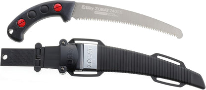 SILKY Zübat Professional Handsäge 240 mm gebogen | 7,5 Zähne/30 mm Mirai-Me | Hartchrom-Sägeblatt | impulsgehärtet | Profi Astsäge inkl. Kunststoffholster