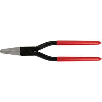 Spengler Flachzange 2805 – Spezialflachzange 240 mm, geschmiedet aus C45 Carbonstahl, Maul poliert, Kanten abgefast, rot kunststoffbeschichtete Griffe, 50 mm Einstecktiefe, 430 g