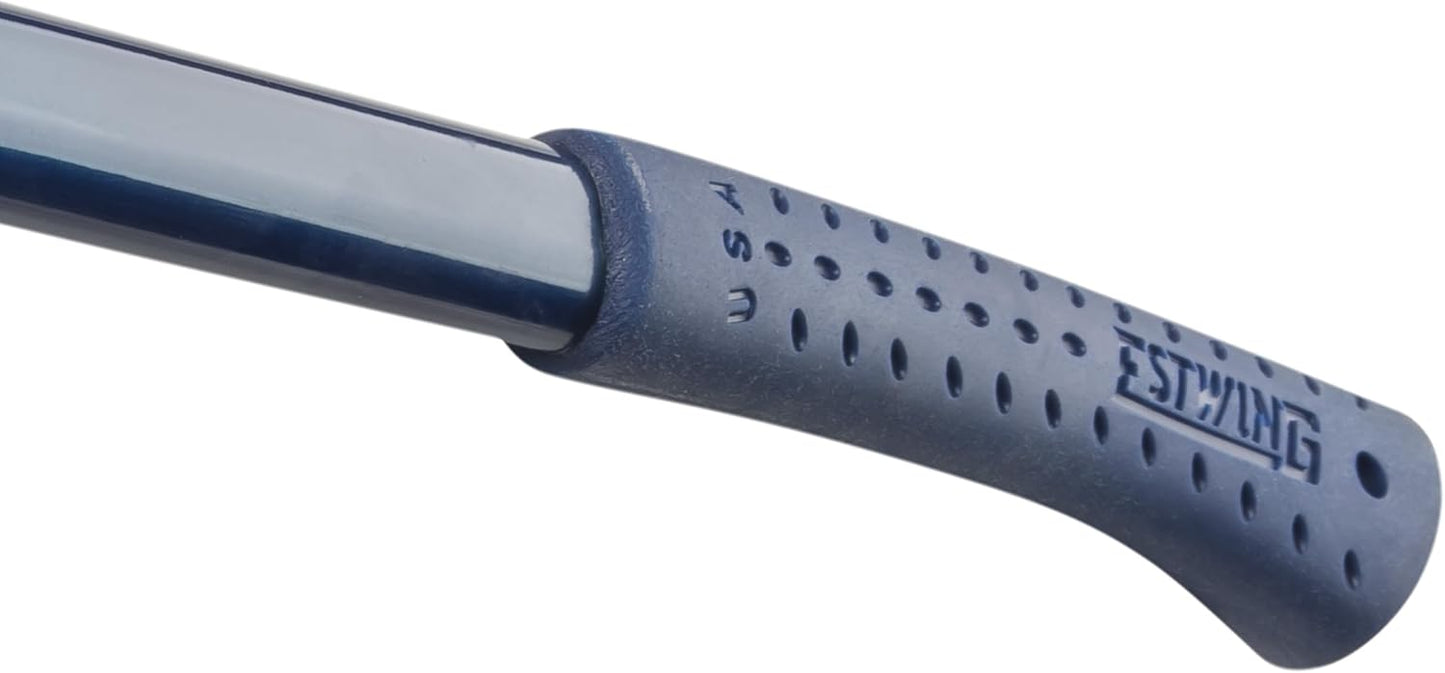 ESTWING Lange Axt mit blauen Vinylgriff, 100mm | Gewicht  1730g |  mit Nylon Schutzhülle | Campers Stahl Axe mit Metall-Griff und Nylon Vinyl Shock Reduction Grip