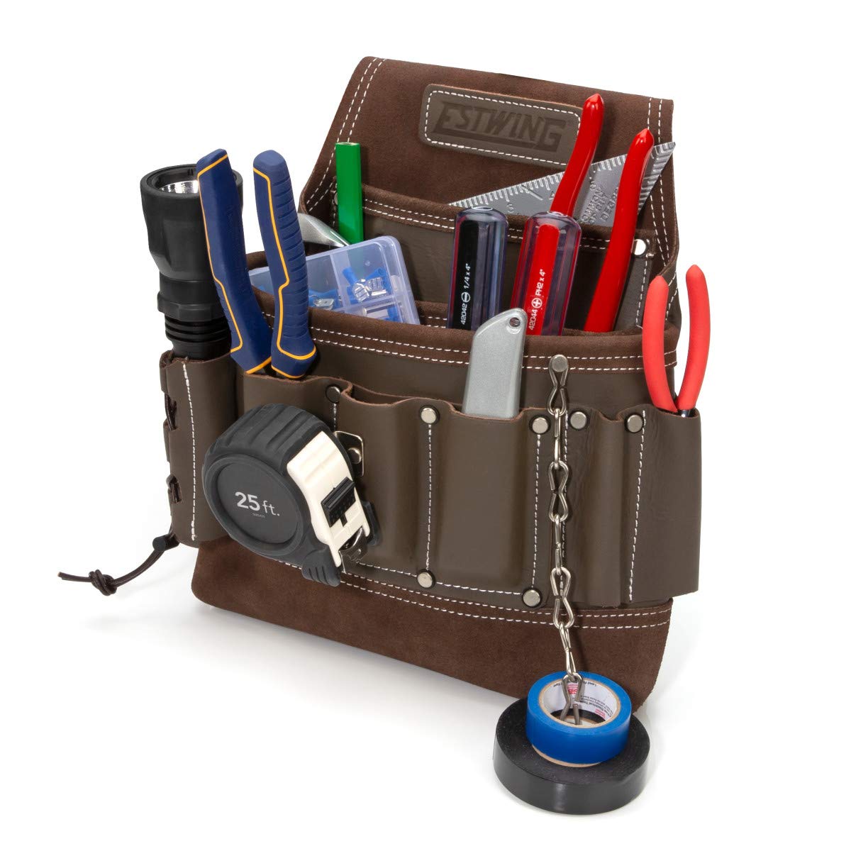 ESTWING 8-Pocket Leather Electrician's Tool Pouch