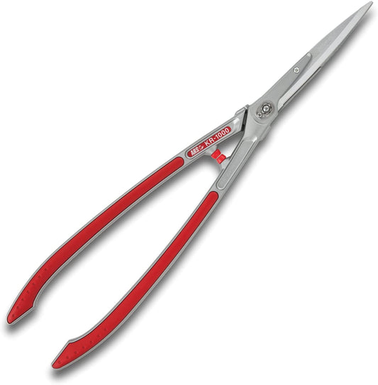 ARS-Heckenschere KR-1000 rot, 65 cm geb. Griffe, 780 g, Blattlänge 18 cm | Buxus | Hecken | Weinlaubschere | zum schneiden von Sträucher und Hecken