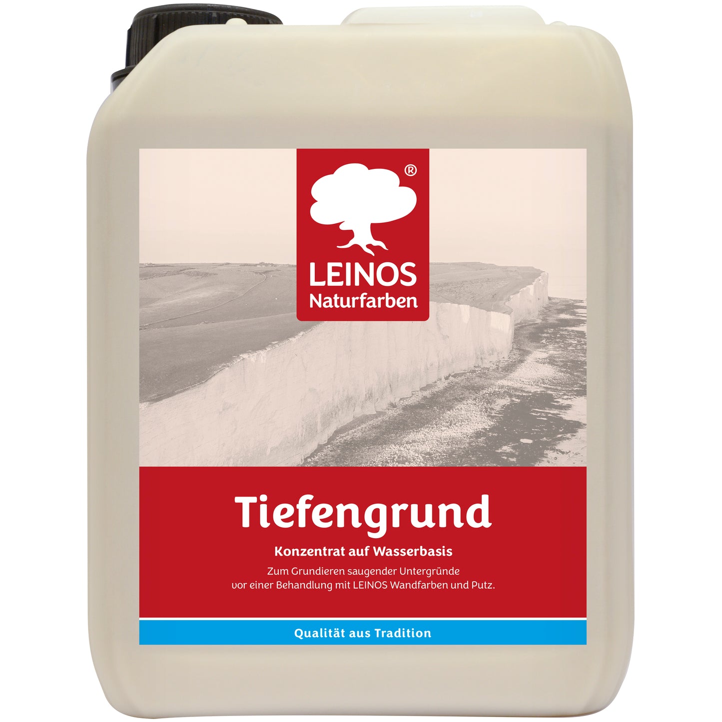 LEINOS Tiefengrund 620/ 2,5 Liter  – natürliche Grundierung für stark saugende Untergründe | Transparent, hoch dampfdurchlässig | Vorbereitung für Wandfarbe & Putz | 1L reicht für bis zu 25 m²