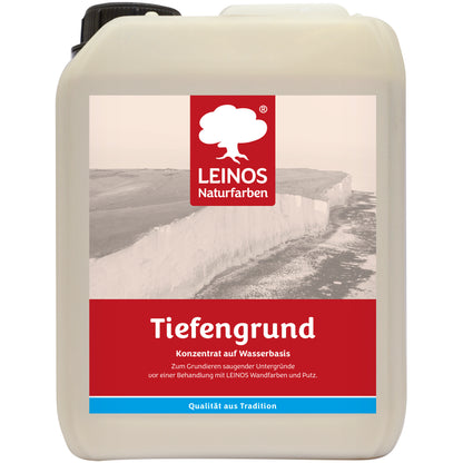 LEINOS Tiefengrund 620 10 Liter  – natürliche Grundierung für stark saugende Untergründe | Transparent, hoch dampfdurchlässig | Vorbereitung für Wandfarbe & Putz | 1L reicht für bis zu 25 m²