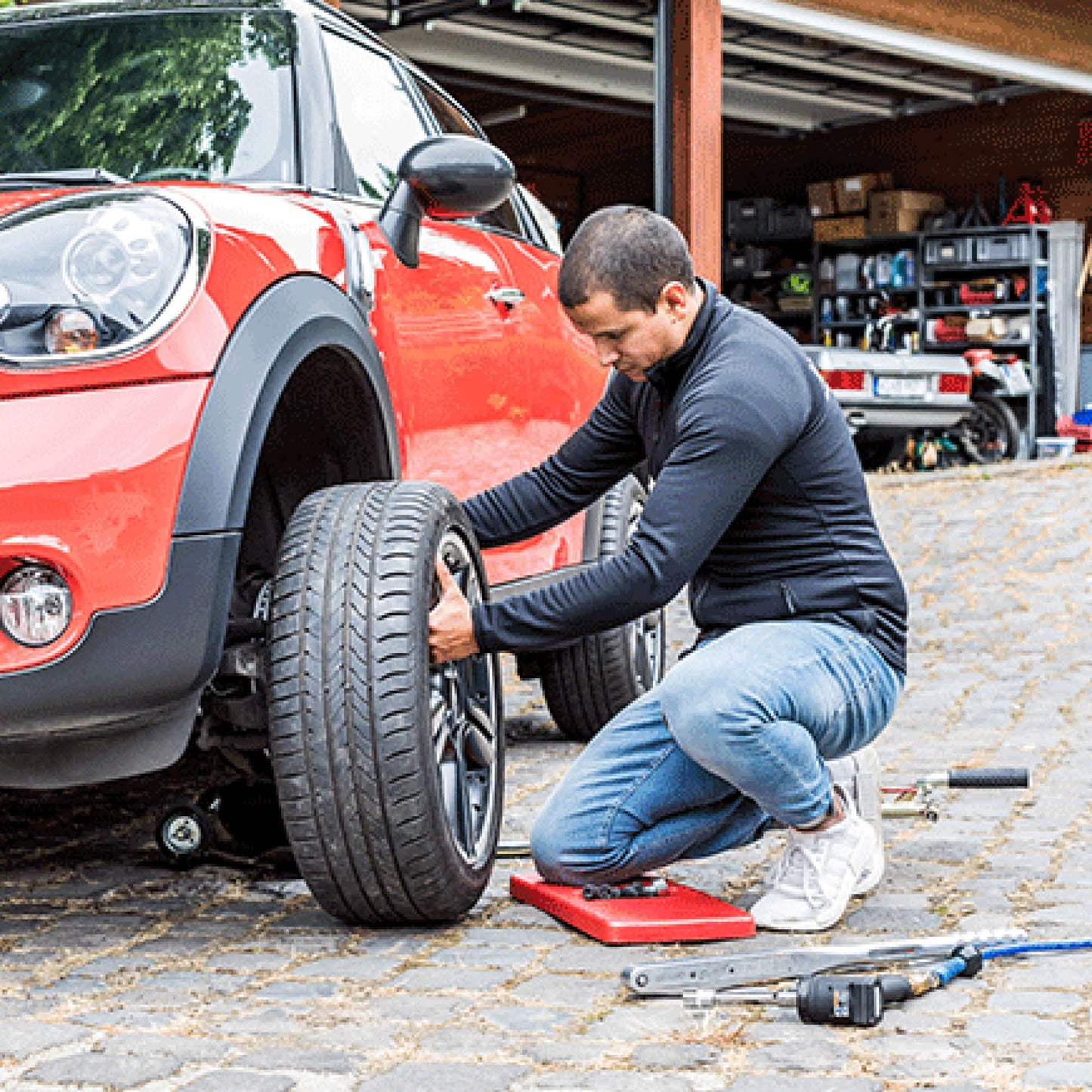 Kneetek Kniekissen RedPad, Knieschutzpolster für optimale Entlastung beim Arbeiten auf Knien