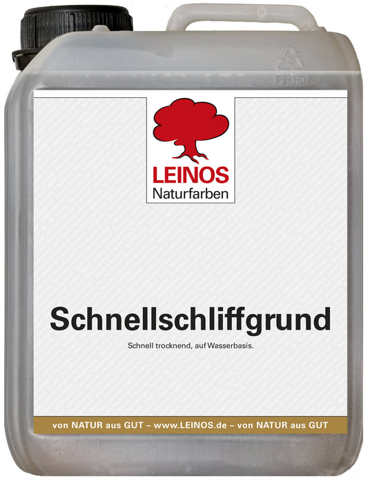 Leinos Schnellschliffgrund 625 2,5 Liter | wasserbasierte, gut schleifbare Grundierung für saugfähige Massivholzmöbel im Innenbereich | schützt vor Öl-Absacken & Holzanfeuerung