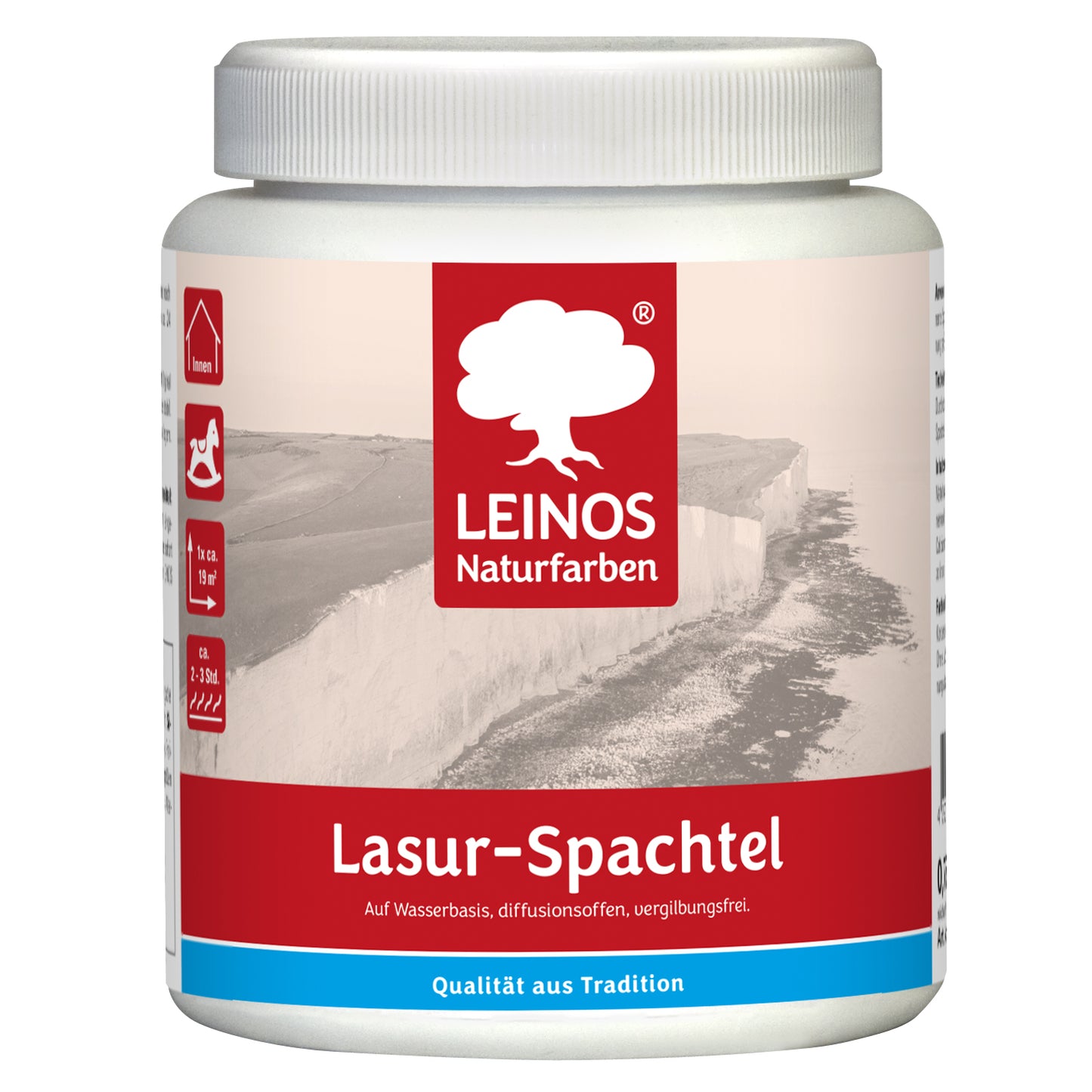 LEINOS Lasur-Spachtel 2,5L – transparente Spachtelmasse für kreative Wandgestaltung – für Innenräume – individuell einfärbbar mit Pigmenten – edle Lasurtechnik für Putz, Beton & Trockenbau