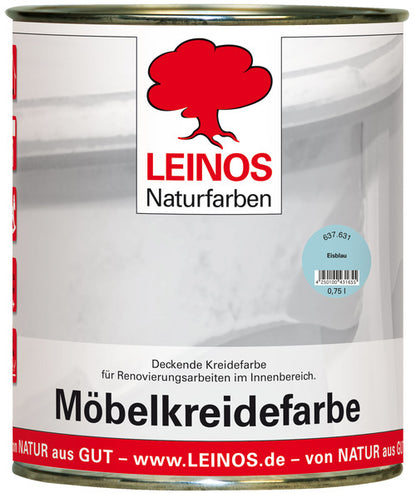 LEINOS 637 Möbelkreidefarbe für Innen, 0,75 l, Iceblau