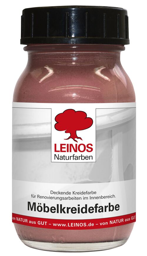 LEINOS 637 Möbelkreidefarbe für Innen, 0,1 l, Toscanarot