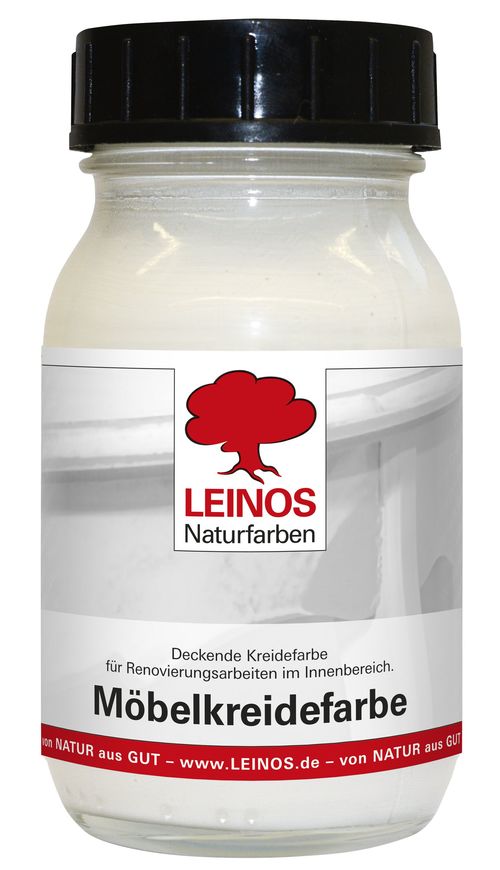 LEINOS 637 Möbelkreidefarbe für Innen, 0,1 l, Weiß