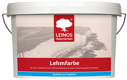 LEINOS Lehmfarbe 655 – 2,5 L | Lösemittelfreie Naturfarbe für Lehm, Putz, OSB & Raufaser | Matt, atmungsaktiv & feuchtigkeitsregulierend | Schimmelvorbeugend | Innenbereich
