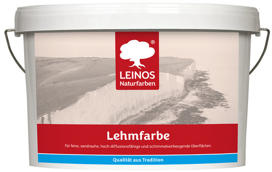 LEINOS Lehmfarbe 655 – 10L | Lösemittelfreie Naturfarbe für Lehm, Putz, OSB & Raufaser | Matt, atmungsaktiv & feuchtigkeitsregulierend | Schimmelvorbeugend | Innenbereich