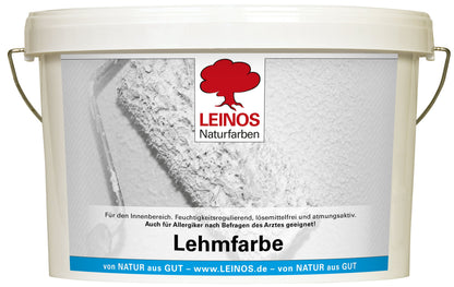 LEINOS 655 Lehmfarbe für Innen, 10 l, Naturweiß