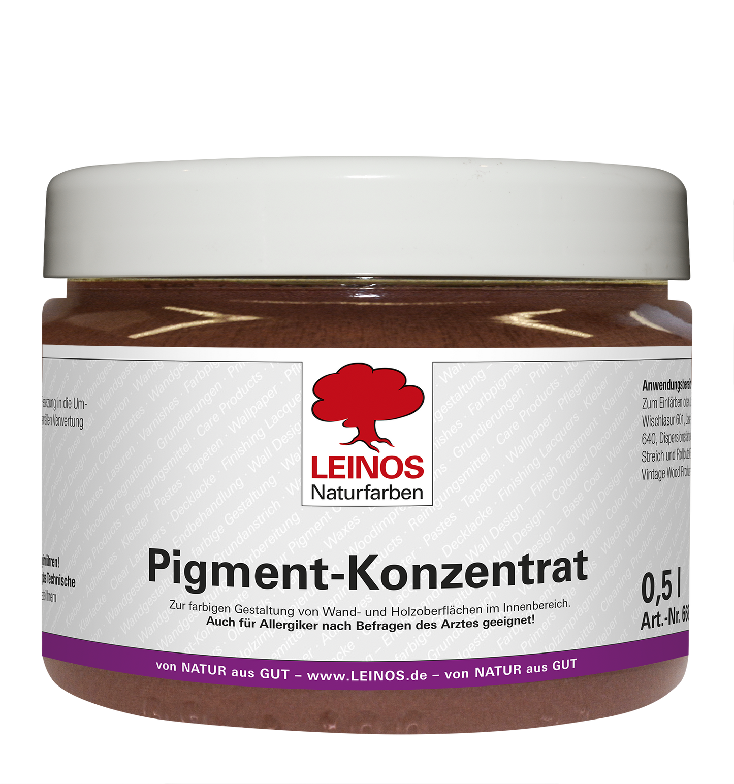 LEINOS 668 Pigment-Konzentrat 306 Eisenoxid Mahagoni 500ml