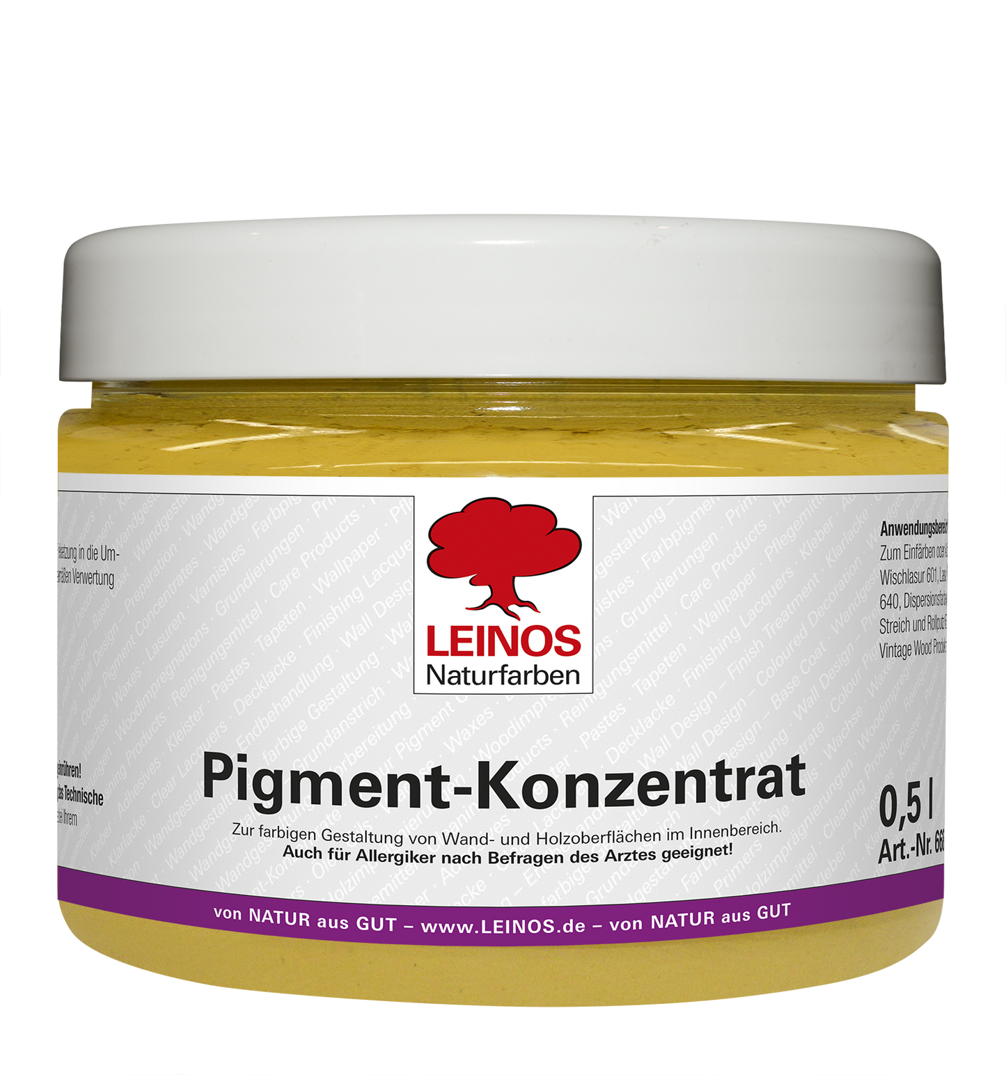 LEINOS 668 Pigment-Konzentrat 307 Oxid-Gelb 500ml